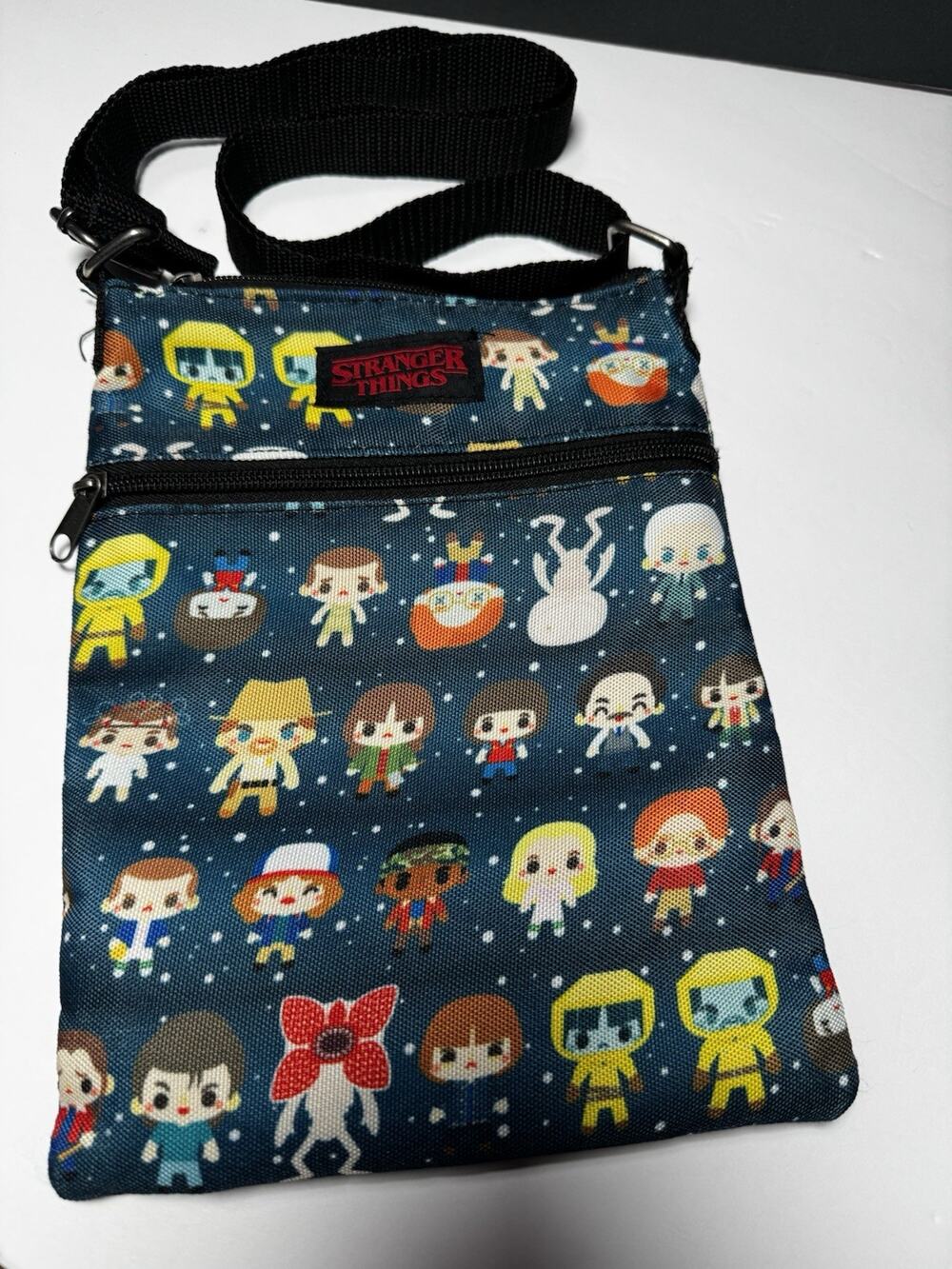 NEW Loungefly Stranger Things Crossbody Purse Chibi Babies Passport Bag Rare